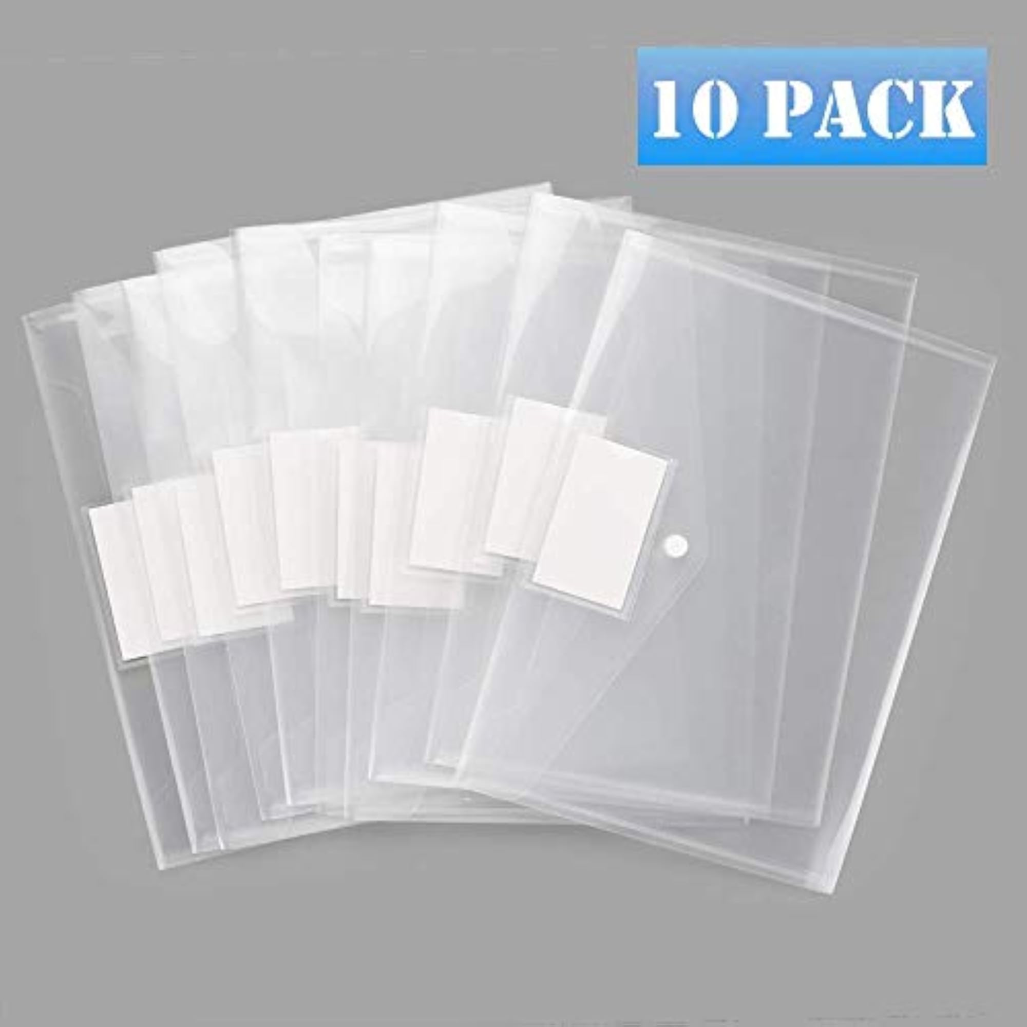 A4 Document File Clear Bag, 10 Pack
